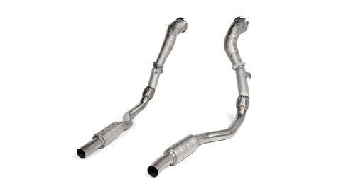 Akrapovic Downpipe/Link Pipe Set with Sports Cats (SS) for Audi RS6 & RS7 (C8, GPF)